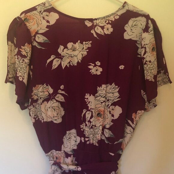 Candie's purple floral high/low dress w/ built-in shorts sz XL [juniors'] - Picture 10 of 14